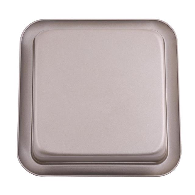 Royalford Steel 8 Inch Square Cake Pan - Black, 24X24X5Cm, Non-Stick Square Baking Tin, Brownie Tin - SW1hZ2U6NDIzNDM4