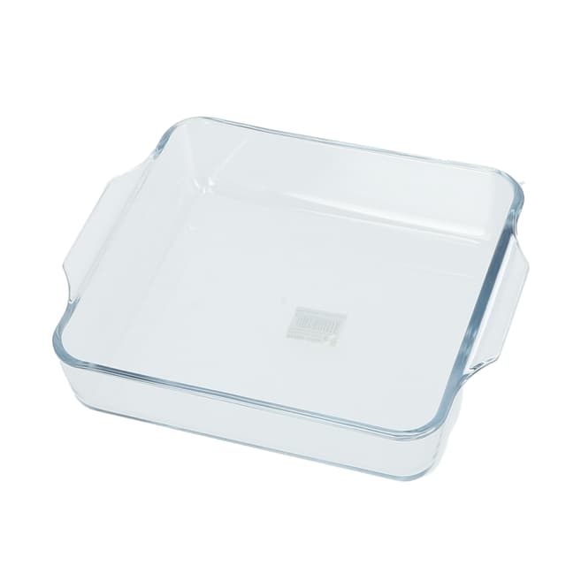 Royalford 1.5L Baking Tray - Square Roasting & Baking Tray - Oven Safe Glass Roaster Pan - Fridge