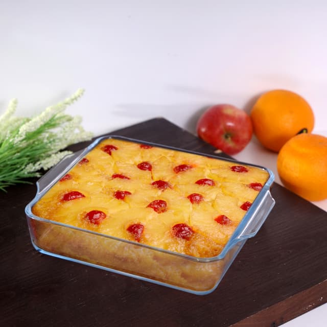 Royalford 1.5L Baking Tray - Square Roasting & Baking Tray - Oven Safe Glass Roaster Pan - Fridge