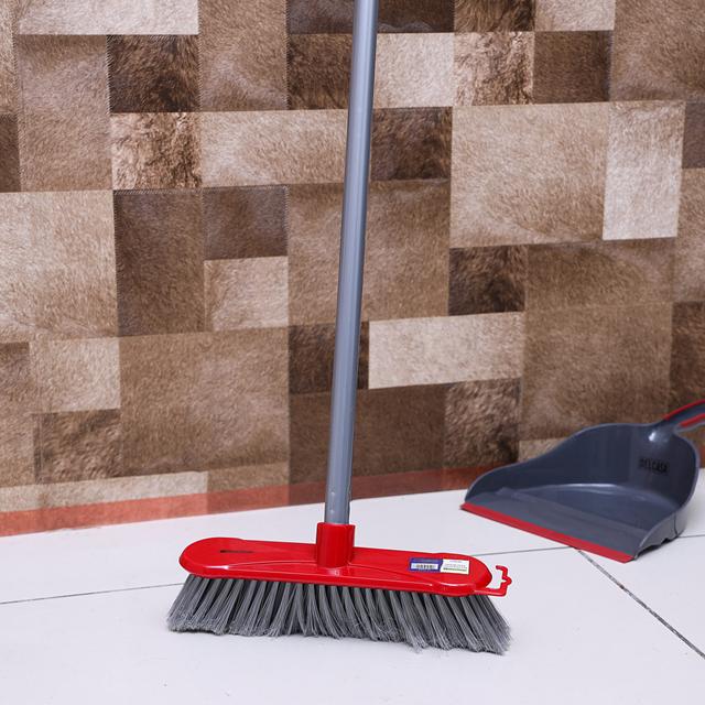 Royalford Long Floor Broom With Strong Handle - Long Handle Broom With Stiff Bristles - SW1hZ2U6Mzk5MDQ4