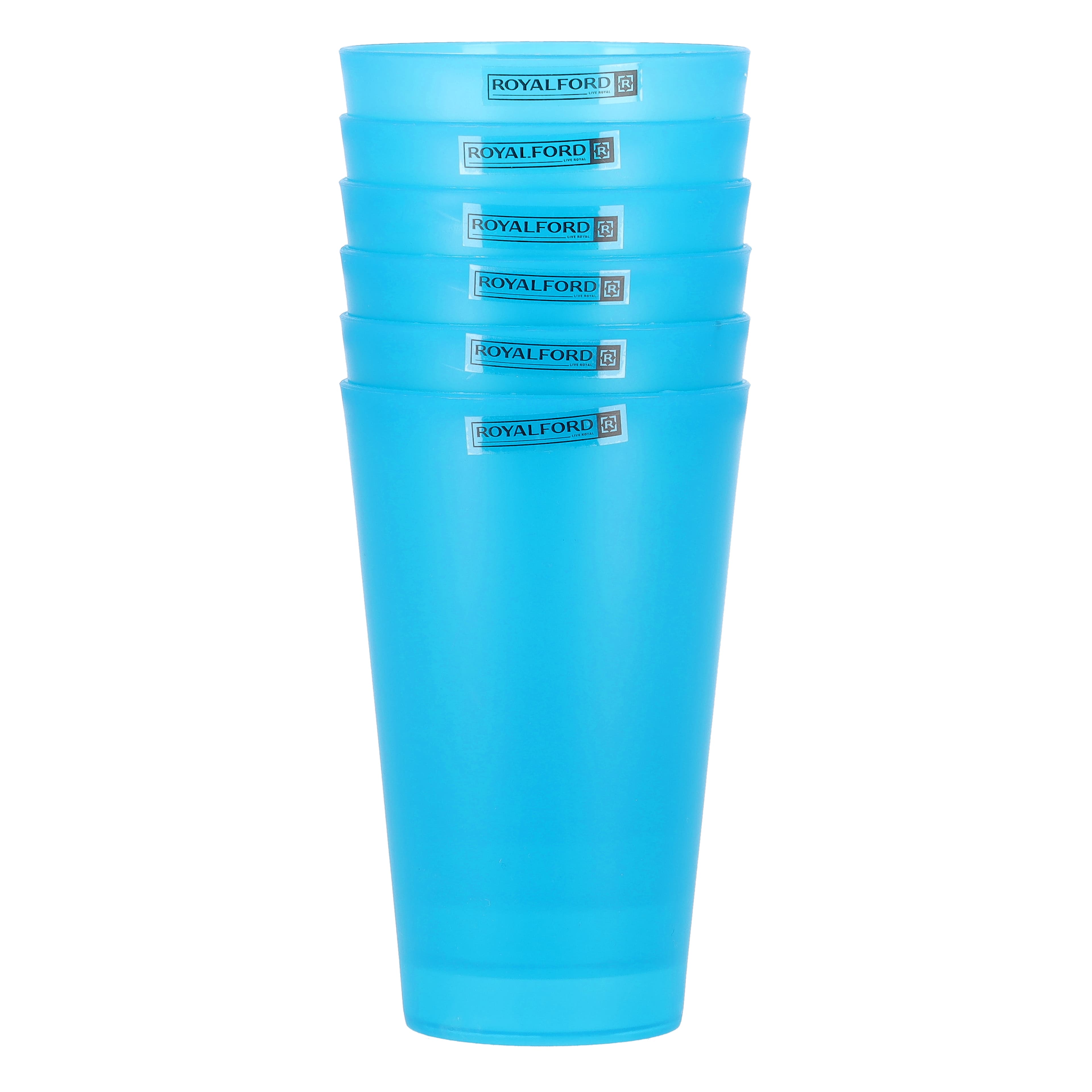 طقم كاسات عصير 6 قطع 470 مل Royalford - 6Pcs 470Ml Wafer Water Glass - Portable Water Cup Drinking Glass