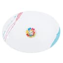 Royalford 14" Opal Oval Plate With Art Flower Design - Pasta Plates