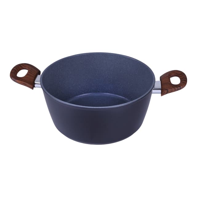 Royalford Aluminium Casserole Cookware Set with Glass Lids 9Pcs | Induction safe Pots & Pans with Non-Stick Marble Coating | Stock Pots with Tempered Glass Lid & Strong Wooden Handles -