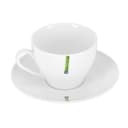 طقم فناجين بورسلين مع صحون عدد 2 أبيض Royalford - 2Pcs Porcelain Cup & Saucer Set