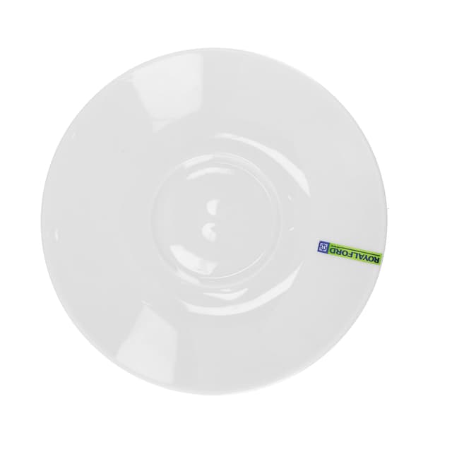 طقم فناجين بورسلين مع صحون عدد 2 أبيض Royalford - 2Pcs Porcelain Cup & Saucer Set