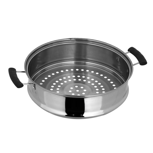 Royalford 3 Layer Stainless Steel Steamer 9L - Steamer Pot, Heat Resistant with Durable & Comfortable Handles | Dishwasher Safe | Compatible on Induction, Gas, Hot Plate, Ceramic Plate & More - SW1hZ2U6Mzk1MTQx