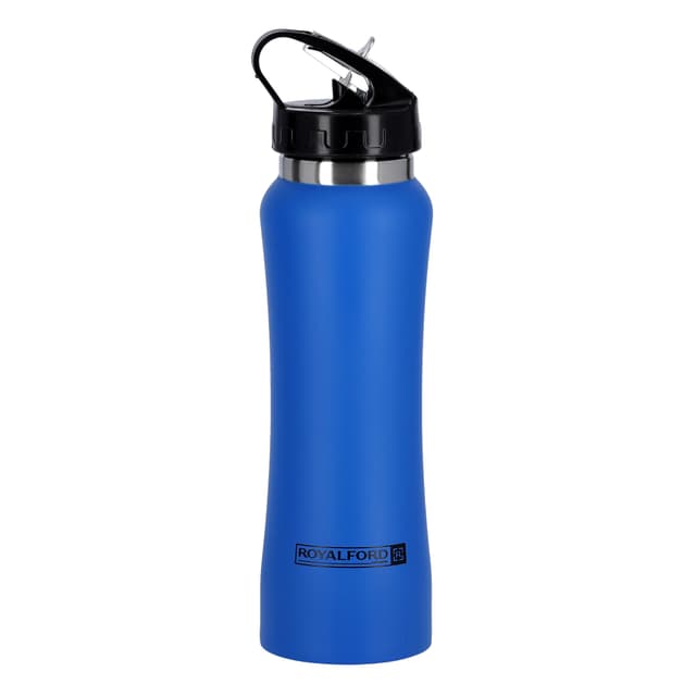 حافظة مياه رياضية ستانلس - 750 مل - أسود Stainless Steel Sports Water Bottle - Royalford - 176931