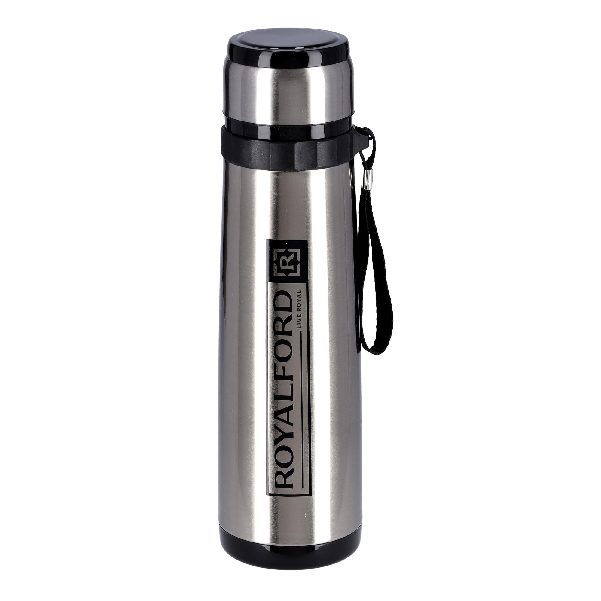 Royalford 800Ml Stainless Steel Vacuum Bottle - Portable Stainless Steel Flask & Water Bottle - Hot