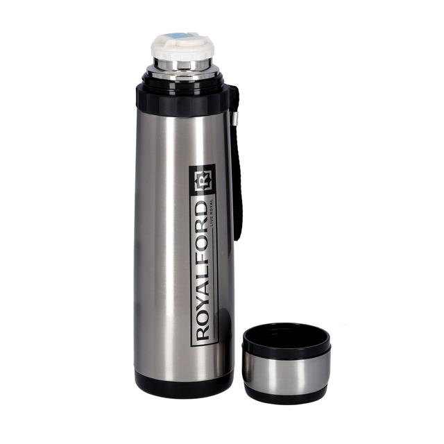 Royalford 800Ml Stainless Steel Vacuum Bottle - Portable Stainless Steel Flask & Water Bottle - Hot