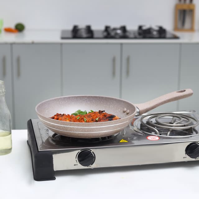 مقلاة (طاوة) جرانيت 24 سم - بيج Royalford 24CM GraniteCoated Smart Fry pan - 174874