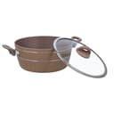 طنجرة ( قدر طبخ ) 26 سم  - بني Royalford - Granite SmartCasser/GlsLid/Beige1X6