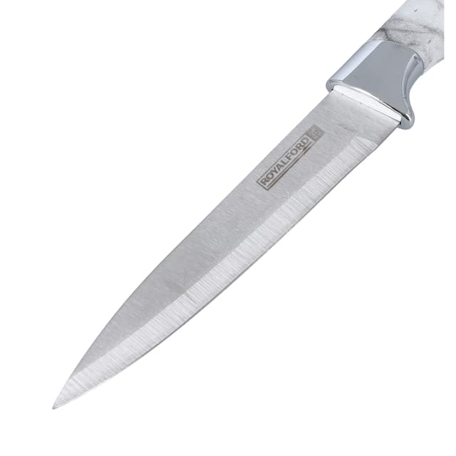 سكين 5 بوصة بمقبض رخام أبيض رويال فورد Royalford Knife