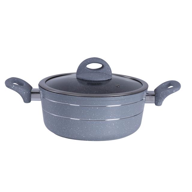 Royalford 9Pcs Smart Aluminium Cookware Set - Durable Marble Coating, High-Quality Forged Aluminium