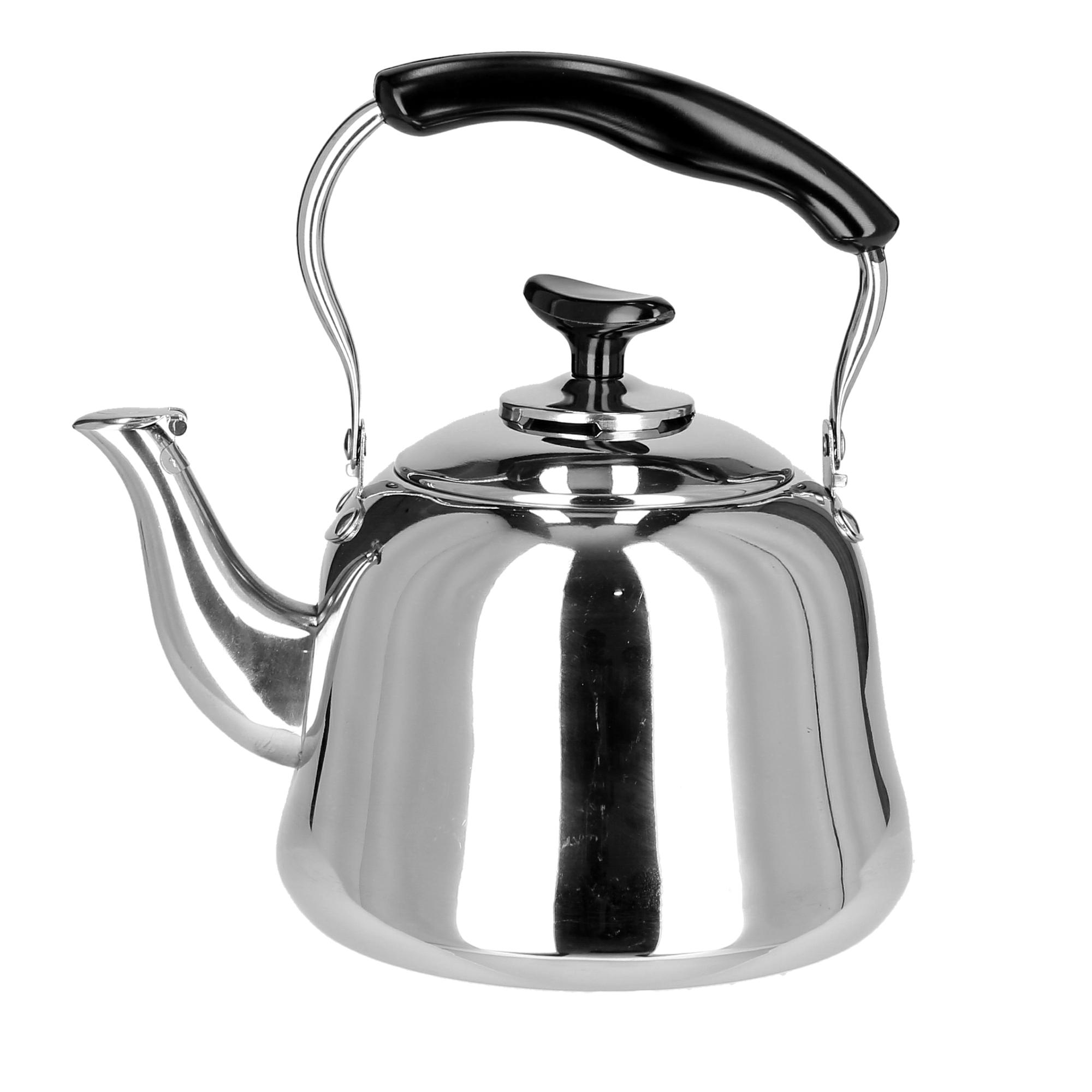 Royalford 1L Stainless Steel Whistling Kettle - Portable Whistling Tea Kettle With Heat Resistant