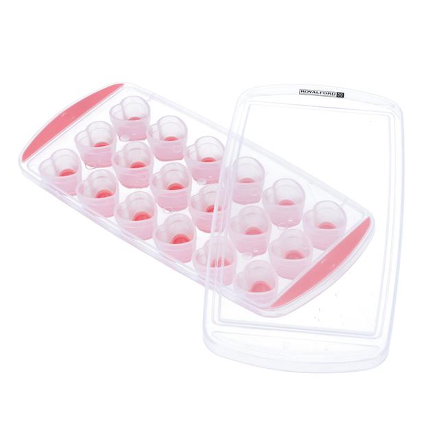 قالب ثلج شكل قلب مع غطاء زهري Royalford - Ice Tray with Lid/Pink - SW1hZ2U6Mzc2OTQ1