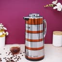 دلة قهوة حافظة للحرارة بسعة 1.6 لتر ذهبي | Royalford 1.6L Double Wall Golden Figured Vacuum Flask
