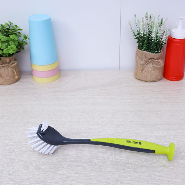 Dish Brush Portable Long Soft Handle Flexible Ergonomic Design