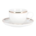 طقم فناجين قهوة ( 12 قطعة ) - ابيض Royalford  -  New Bone Cups With Saucer Set
