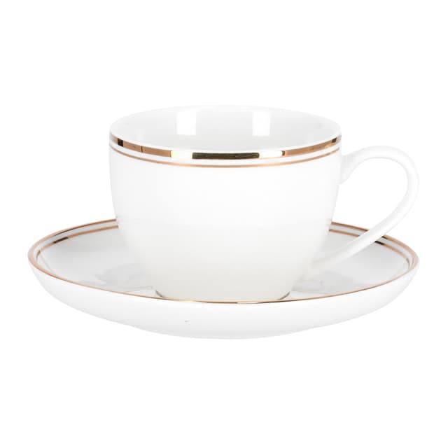 طقم فناجين قهوة ( 12 قطعة ) - ابيض Royalford  -  New Bone Cups With Saucer Set