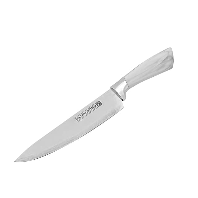 طقم سكاكين ستانلس ستيل 8 قطع | Royalford Kitchen Knife Set With Rotating Knife Block