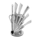 طقم سكاكين ستانلس ستيل 8 قطع | Royalford Kitchen Knife Set With Rotating Knife Block