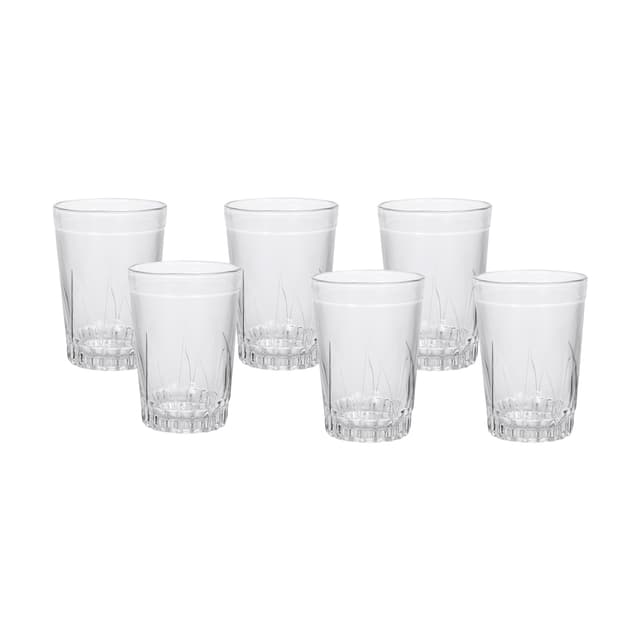 طقم كاسات عصير زجاجي 6 قطع 230 مل Royalford - 6Pcs 230Ml Glass Tumbler - Portable Water Cup Drinking Glass