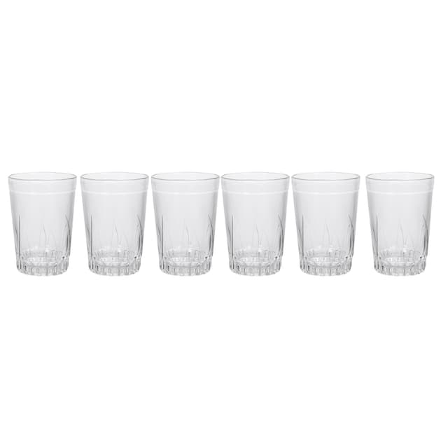 طقم كاسات عصير زجاجي 6 قطع 230 مل Royalford - 6Pcs 230Ml Glass Tumbler - Portable Water Cup Drinking Glass