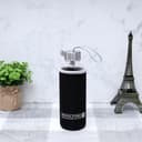 Royalford 500Ml Glass Water Bottle With Neoprene Bag - Portable Steel Cap Lead-Free, Travel Flask