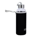 Royalford 500Ml Glass Water Bottle With Neoprene Bag - Portable Steel Cap Lead-Free, Travel Flask