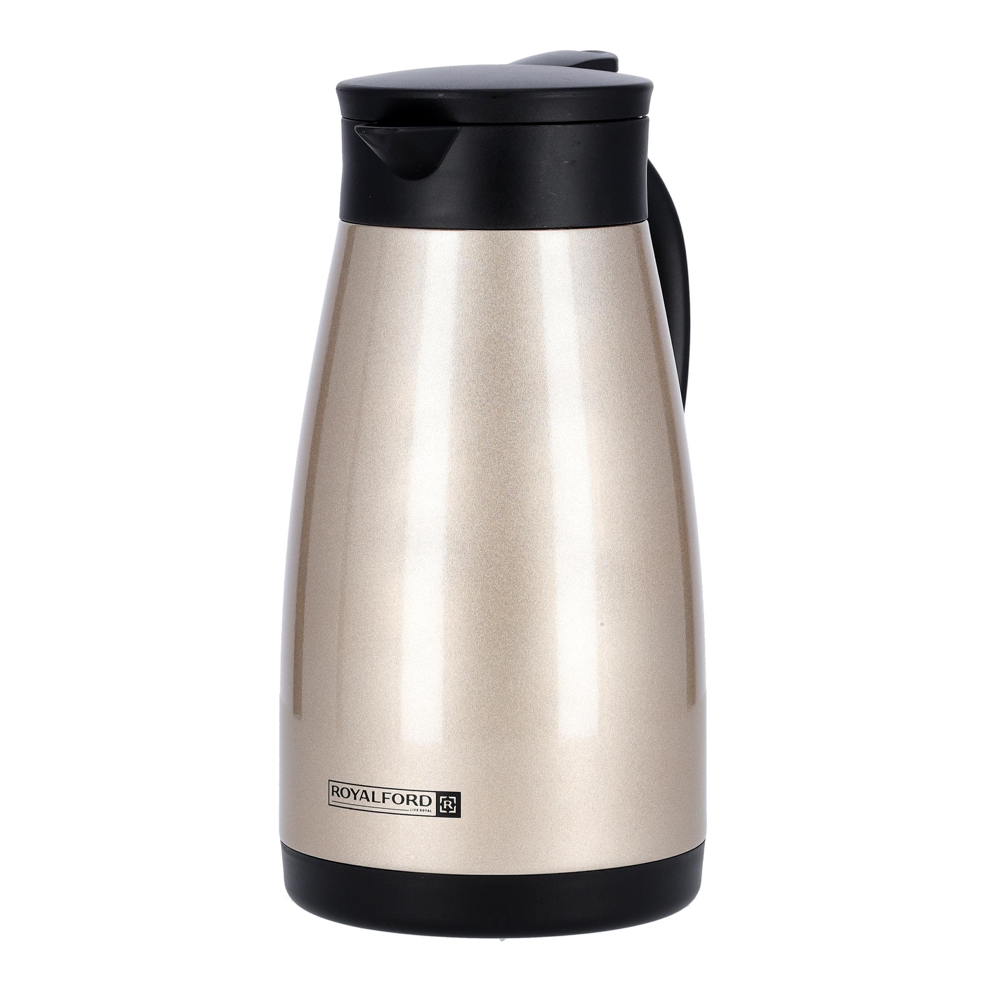 Royalford 1.2L Coffee Pot - Portable Heat Insulated Thermos For Keeping Hot/Cold Vacuum Insulation