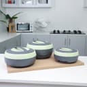 طقم اواني  ( أواني تقديم ) 3 قطع - ازرق / رماي Royalford -  Cosmos Insulated Casserole