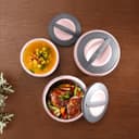 طقم اواني  ( أواني تقديم ) 3 قطع - ازرق / رماي Royalford -  Cosmos Insulated Casserole