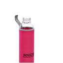 Royalford RF9732 420ML BRS Glass Bottle (Pink) - Durable Borosilicate Glass| Microwave & Dishwasher Safe| Ideal for water, drinks, brew, coffee, tea, sauces - SW1hZ2U6Mzk0MzMz