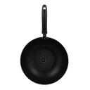 Royalford 32Cm Carbon Steel Wokpan - Long Handle Non-Stick Wokpan - Frying Pan, Black-Coated - SW1hZ2U6Mzg4NjM0