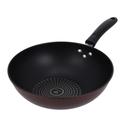 Royalford 32Cm Carbon Steel Wokpan - Long Handle Non-Stick Wokpan - Frying Pan, Black-Coated - SW1hZ2U6Mzg4NjIw