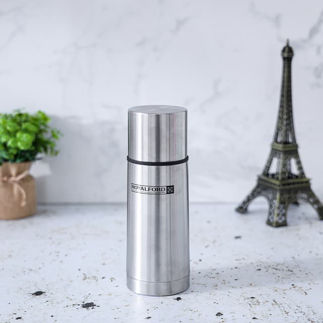 Royalford 350Ml Stainless Steel Vacuum Flask - Heat Insulated Thermos For Keeping Hot/Cold Long Hour