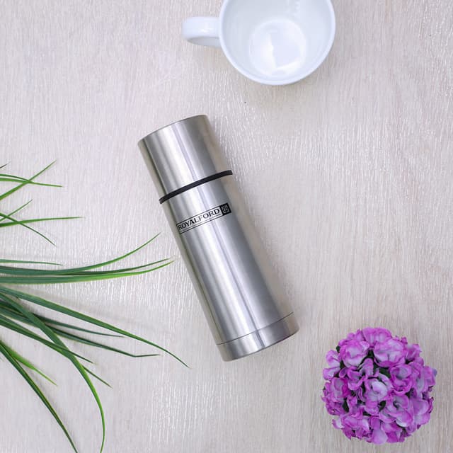 Royalford 350Ml Stainless Steel Vacuum Flask - Heat Insulated Thermos For Keeping Hot/Cold Long Hour