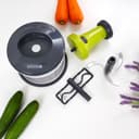 Royalford 3Pcs Blades & Egg Beater 1200ML Push Handle Chopper Salad Maker RF9784