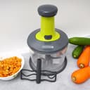 Royalford 3Pcs Blades & Egg Beater 1200ML Push Handle Chopper Salad Maker RF9784