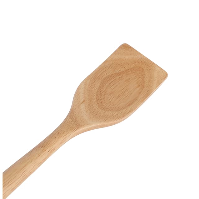 Royalford Rubber Wood Turner 30*6Cm - Heat Resistant Soft Grip Turner, Bamboo, Cooking And Baking - 164946