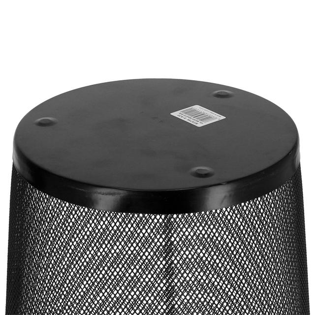 سلة مهملات بتصميم شبكة  صغيرة  أسود معدن رويال فورد Royalford Mesh Waste Bin - Portable Round Metal Small Trash Can Wastebasket - SW1hZ2U6NDA0ODY3