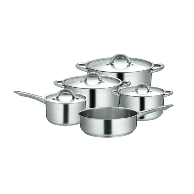 طقم قدور ستانلس ستيل 5 قطع من رويال فورد Royalford Stainless Steel Cookware Set - 289263