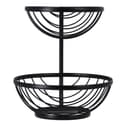 Royalford 2 Tier Fruit Basket - Portable Large Capacity Fruit Bowls, Iron Fruit Vegetable Bowl Baske