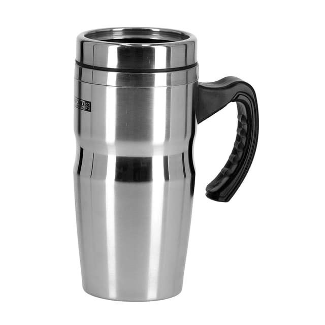 كوب (ماغ) بجدار مزدوج سفري 480 مل Royalford - 480Ml Travel Double Wall Mug - Coffee Mug Tumbler With Handle & Compact Lid For Travel