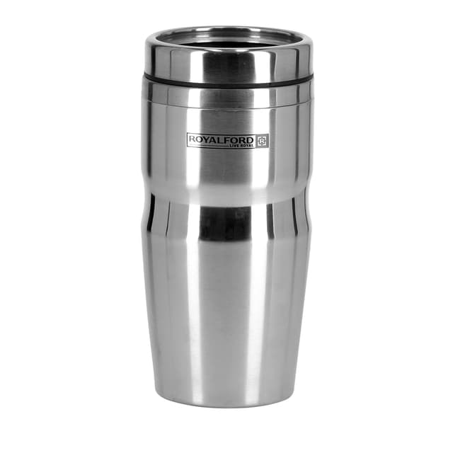 كوب (ماغ) بجدار مزدوج سفري 480 مل Royalford - 480Ml Travel Double Wall Mug - Coffee Mug Tumbler With Handle & Compact Lid For Travel