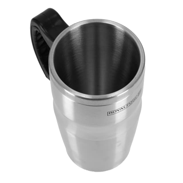 كوب (ماغ) بجدار مزدوج سفري 480 مل Royalford - 480Ml Travel Double Wall Mug - Coffee Mug Tumbler With Handle & Compact Lid For Travel