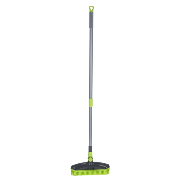 مكنسة عصا يدوية قابلة للطي ستانلس ستيل أخضر رويال فورد Royalford Green Stainless Steel Foldable Foldable Broom With Telescopic Steel Pole