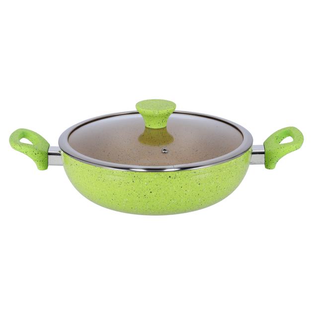 Royalford 10Pcs Forged Aluminium Cookware Set - 3 Layer Granite Coating Saucepan With Lid, Fry Pan