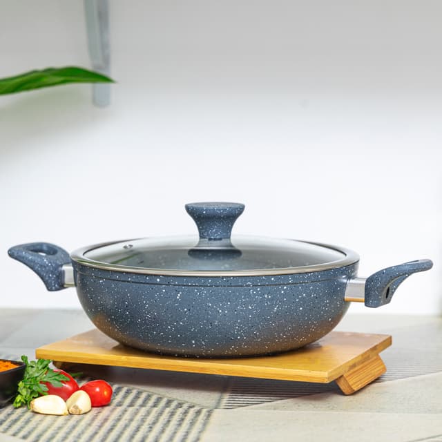 طقم قدور طبخ ومقلاية 10 قطع من رويال فورد Royalford RF9838GR 10 PCS Cookware Set