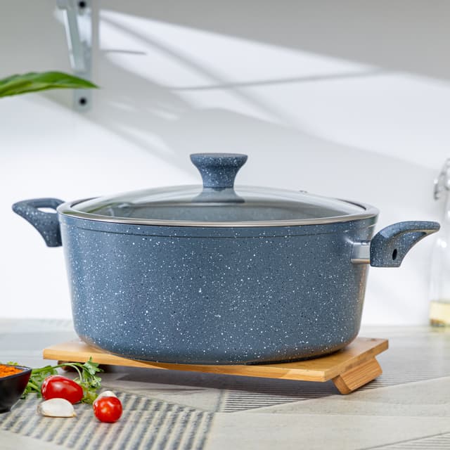 طقم قدور طبخ ومقلاية 10 قطع من رويال فورد Royalford RF9838GR 10 PCS Cookware Set